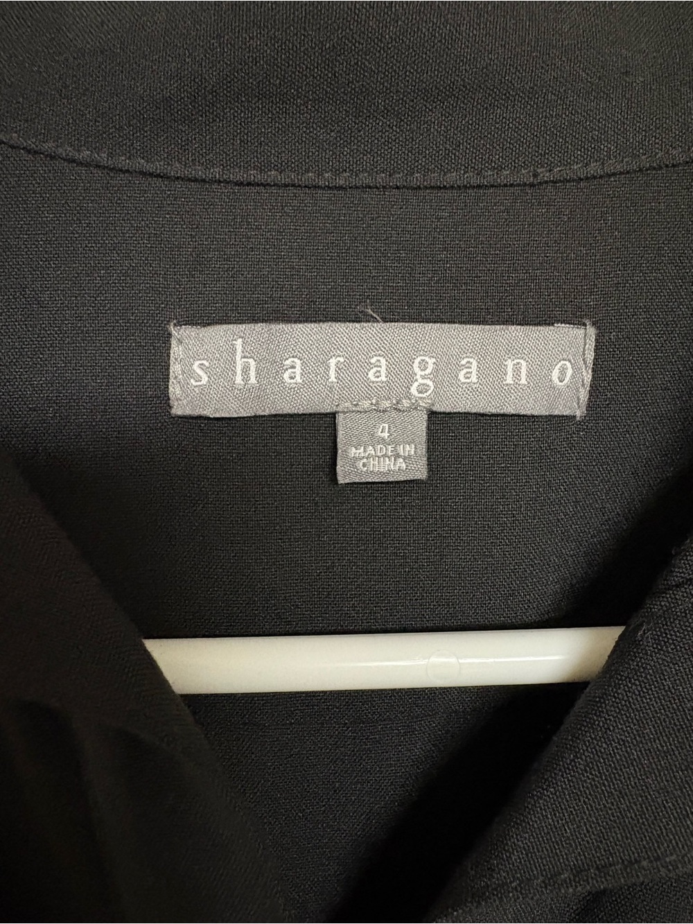 Sharagano Black Midi Dress with Gold Buttons - Picture 5 of 5